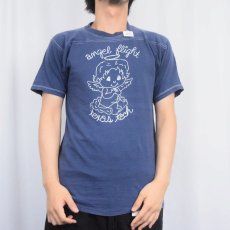 画像2: 70's RUSSELL ATHLETIC USA製 "angel flight" プリントフットボールTシャツ M (2)