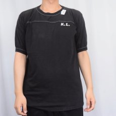 画像3: 70〜80's USA製 "SINGER" フロッキープリント フットボールTシャツ XL (3)