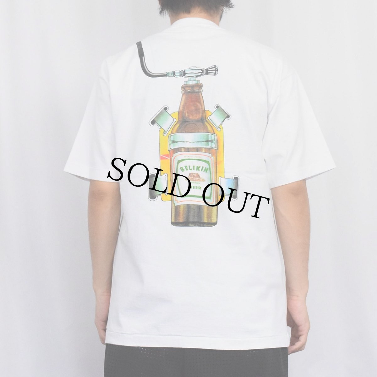 画像4: 90's BELIKIN BEER ビールメーカー プリントTシャツ L (4)