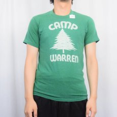画像2: 80's USA製 "CAMP WARREN" プリントTシャツ M (2)
