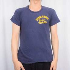 画像2: 70's RUSSELL ATHLETIC USA製 "PUNAHOU TRACK" プリントTシャツ NAVY M (2)