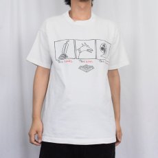 画像2: 90's USA製 "This sucks. This bites. This blows." イラストプリントTシャツ L (2)