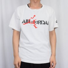 画像2: 90's NIKE 銀タグ USA製 "AIR JORDAN" ロゴプリントTシャツ L (2)