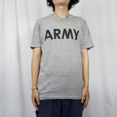 画像2: 80's Champion トリコタグ USA製 "ARMY" プリントTシャツ L (2)