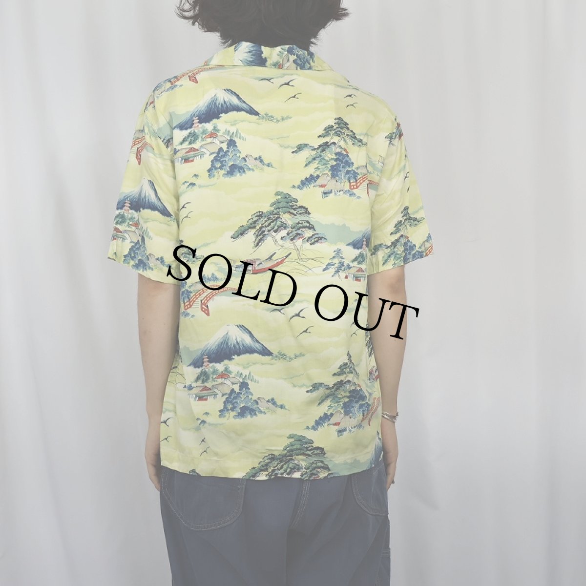 画像3: 90's CHICO'S DESIGN USA製 オールオーバーパターン レーヨンアロハシャツ SIZE1 (3)