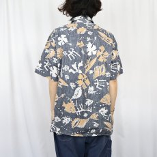画像3: 80's reyn spooner HAWAII製 オールオーバーパターン コットンアロハシャツ L (3)