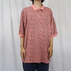 画像2: 90's NIKE 銀タグ 総柄 ポロシャツ XXL (2)