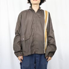 画像2: 70's BRANFORD ナイロンレーシングジャケット BROWN XL (2)
