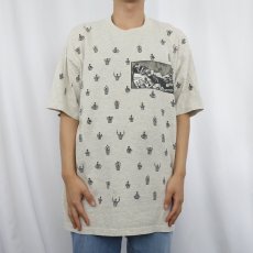 画像3: 90's rel-e-vant products USA製 レフェリー柄 マルチプリントTシャツ XL (3)