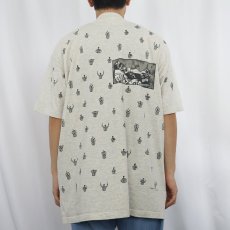 画像4: 90's rel-e-vant products USA製 レフェリー柄 マルチプリントTシャツ XL (4)