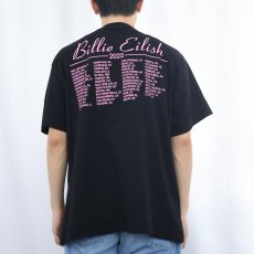 画像4: Billie Eilish "Happier Than Ever THE WORLD TOUR 2022" ミュージシャンツアーTシャツ BLACK L (4)