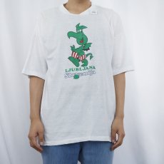 画像2: 90's "LJUBLJANA Slovenija" キャラクタープリントTシャツ (2)