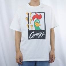 画像2: 90's Kellogg's USA製 "Corny" シリアル企業 キャラクタープリントTシャツ L (2)
