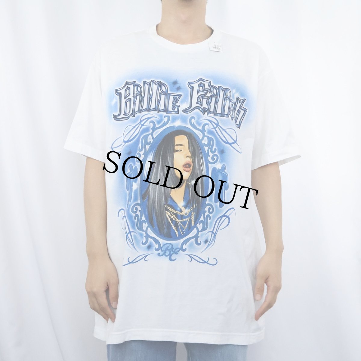 画像2: Billie Eilish ミュージシャンプリントTシャツ L (2)