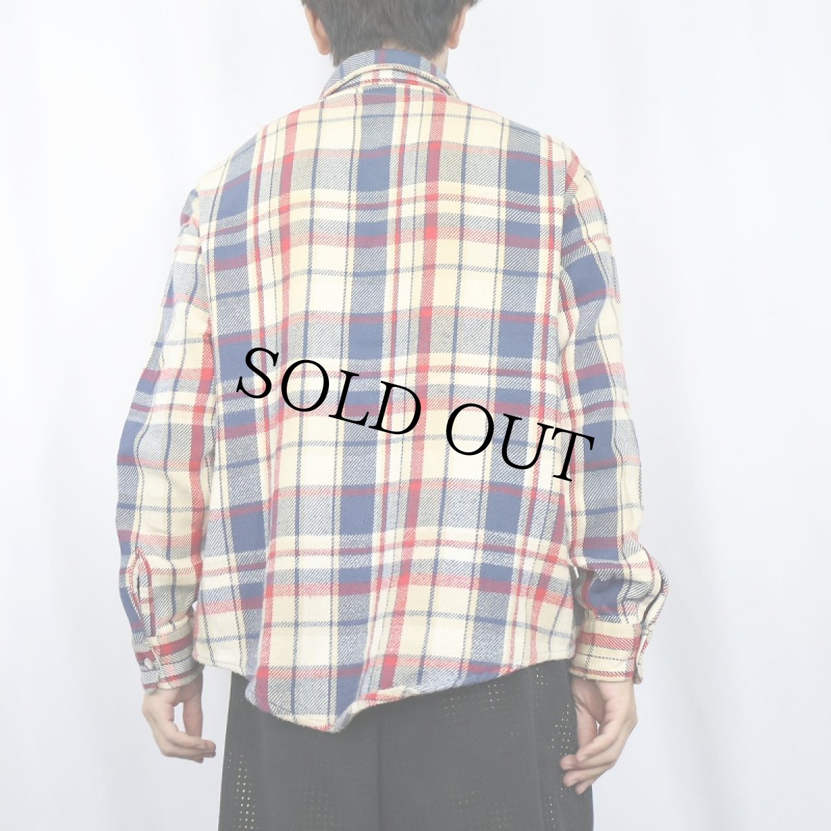 画像3: 80〜90's チェック柄 ヘビーネルシャツ (3)