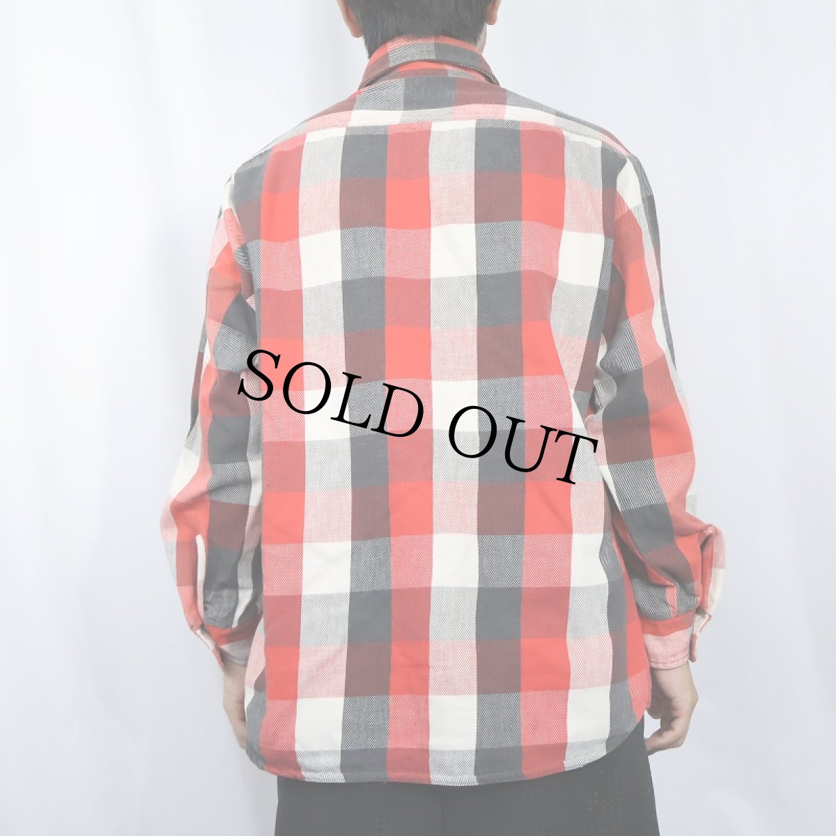 画像3: 80's ALASKAN USA製 ブロックチェック柄 ヘビーネルシャツ (3)