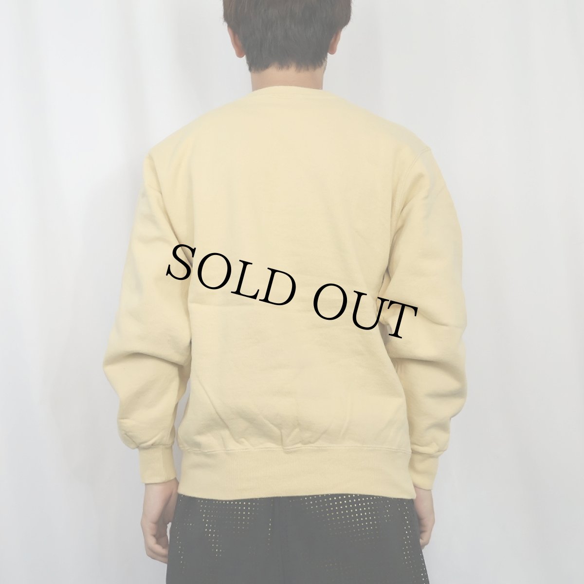 画像3: 90's Champion USA製 ロゴ刺繍 前Vスウェット M (3)