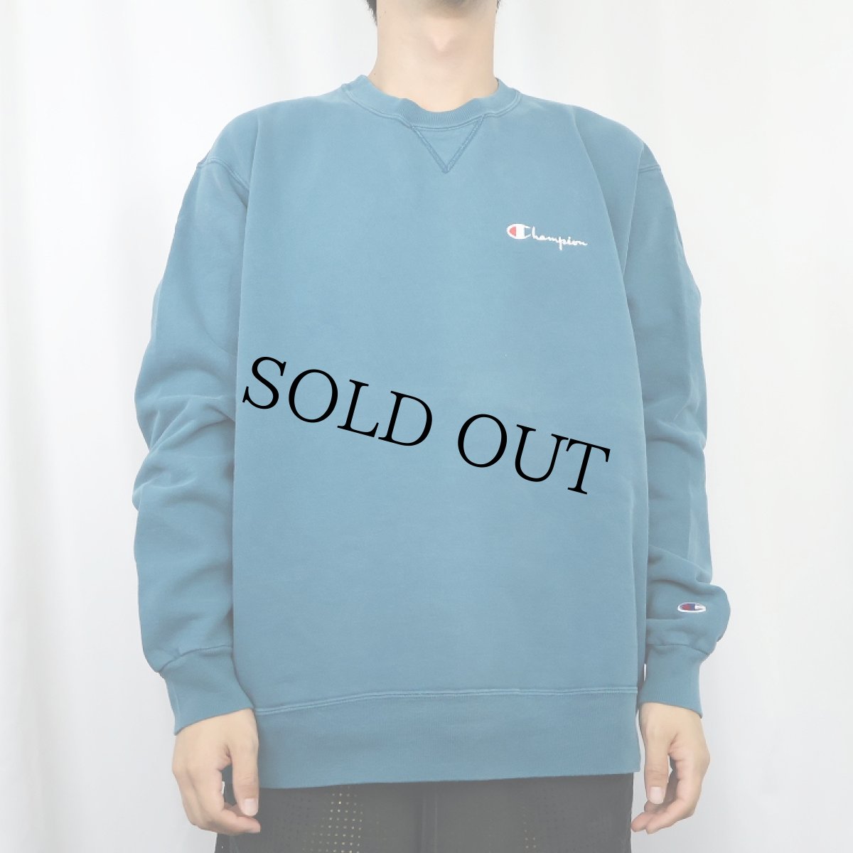 画像2: 90's Champion USA製 ロゴ刺繍 前Vスウェット XXL (2)