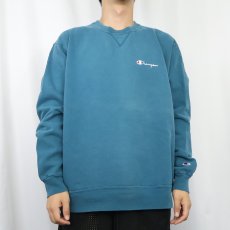 画像2: 90's Champion USA製 ロゴ刺繍 前Vスウェット XXL (2)