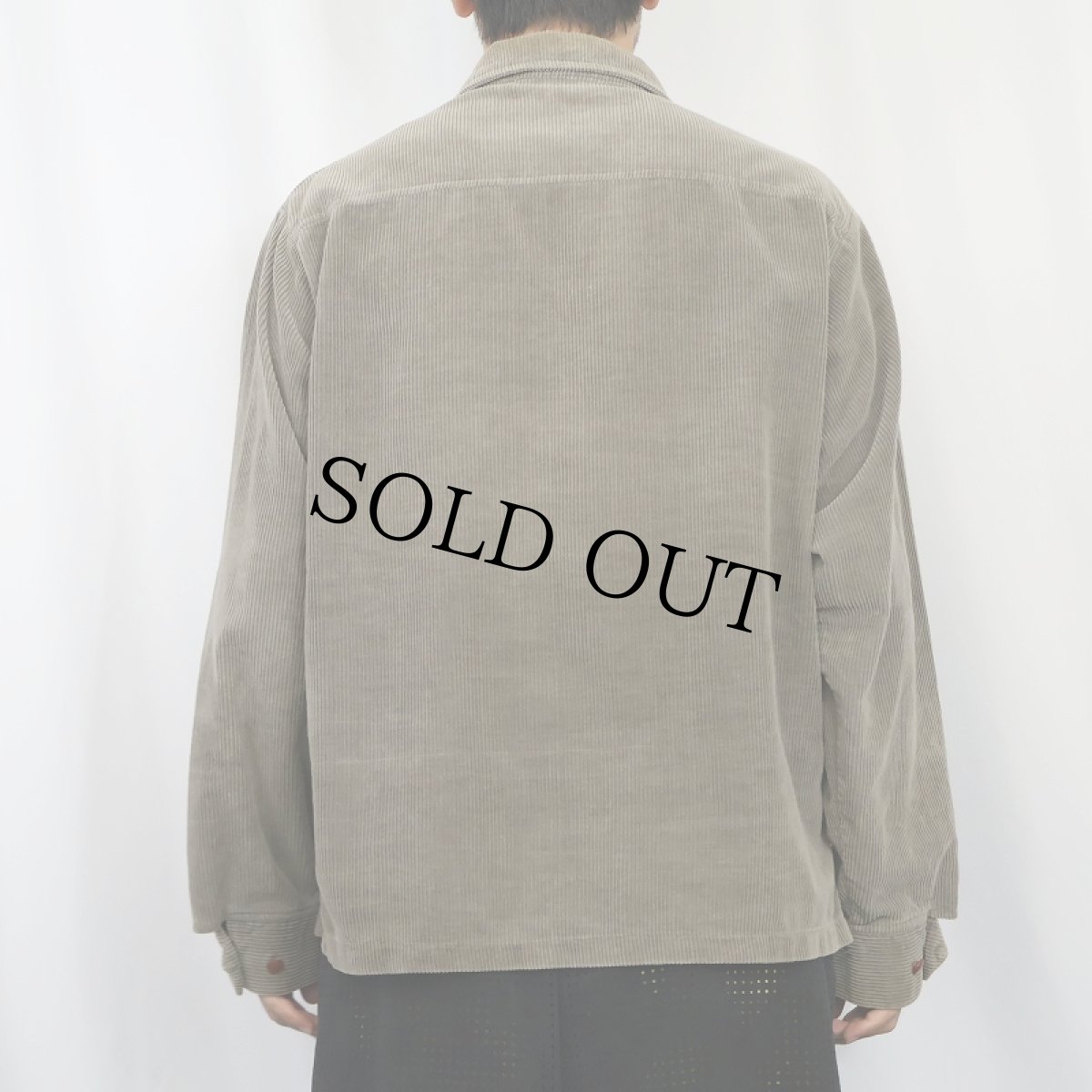 画像3: 〜80's Wedgefield JAPAN製 レースアップ コーデュロイシャツ L (3)