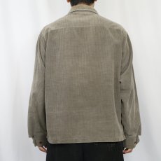 画像3: 〜80's Wedgefield JAPAN製 レースアップ コーデュロイシャツ L (3)