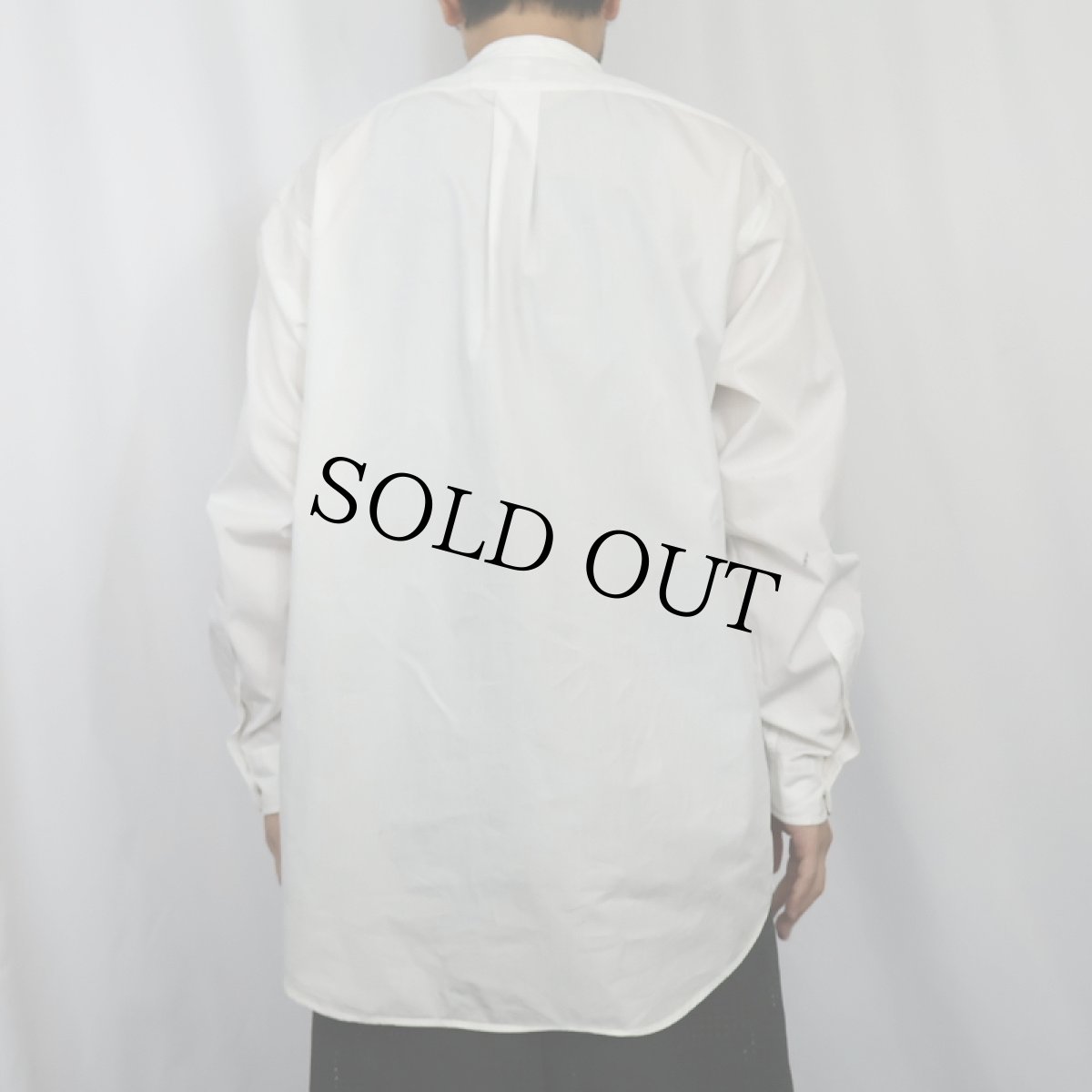 画像3: POLO Ralph Lauren "POSTBOY" バンドカラー コットンシャツ M (3)