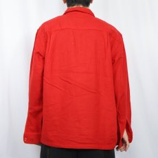 画像3: 60's BRENT ウール×ナイロンオープンカラーシャツ L (3)