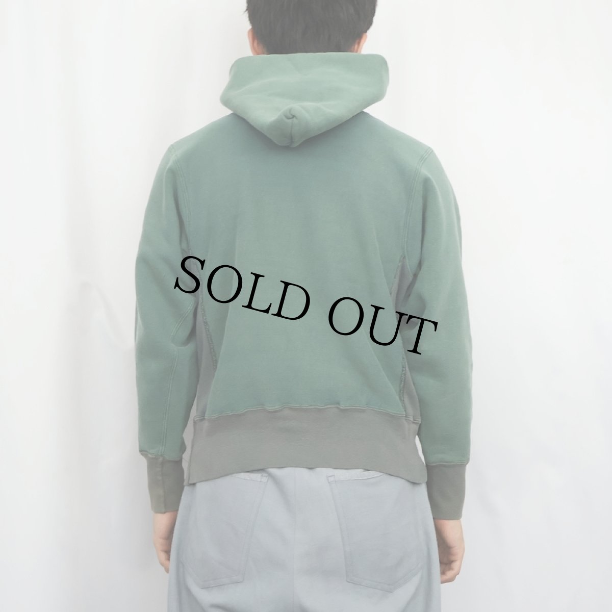 画像3: 80's Champion REVERSE WEAVE トリコタグ USA製 2トーン 目無しスウェットフーディー S (3)