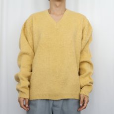 画像2: 60's Jockey Vネック モヘアニットセーター XL (2)