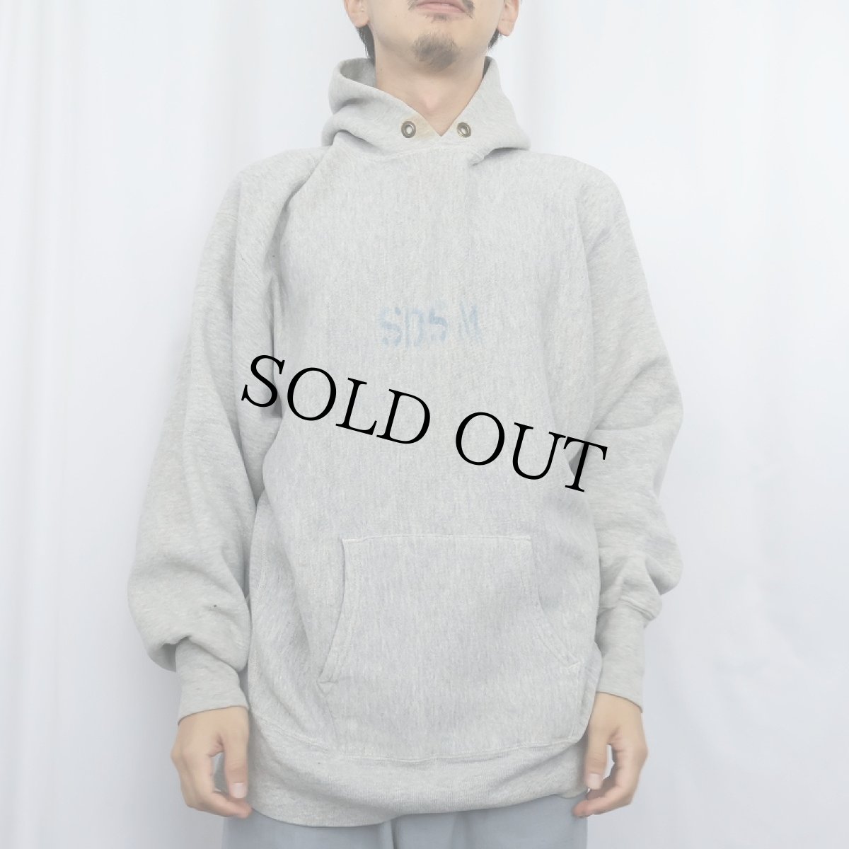 画像2: 70〜80's Champion REVERSE WEAVE 青単色タグ USA製 "SDSM" スウェットフーディー XL (2)