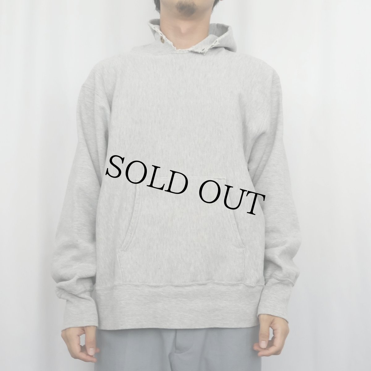 画像3: 70〜80's Champion REVERSE WEAVE 青単色タグ USA製 "LASALLE" バックプリント スウェットフーディー L (3)