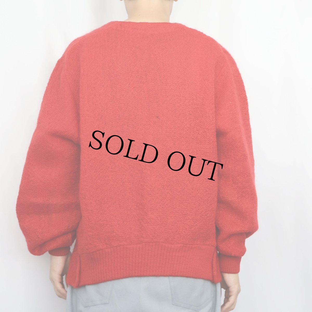 画像3: 60's The Sportsman モヘア×ウールニットカーディガン L (3)