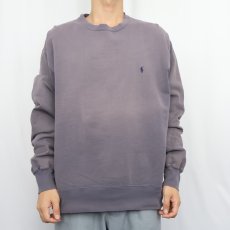 画像2: POLO Ralph Lauren ロゴ刺繍 フェードスウェット M (2)