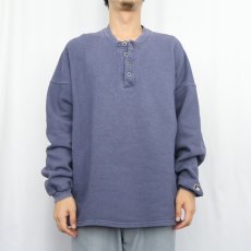 画像2: 90's RUSSELL ATHLETIC USA製 ヘンリーネック 鹿の子スウェット XL (2)