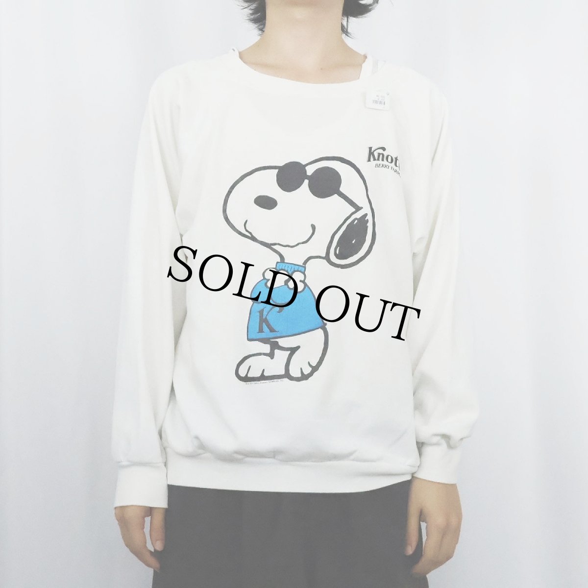 画像2: 80's SNOOPY "Knott's" キャラクター 発泡プリントラグランスウェット (2)