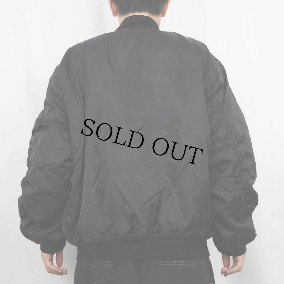 画像4: 民間用 U.S.AIR FORCE "MA-1 TYPE" フライトジャケット BLACK LARGE (4)