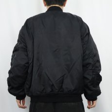 画像4: 民間用 U.S.AIR FORCE "MA-1 TYPE" フライトジャケット BLACK LARGE (4)