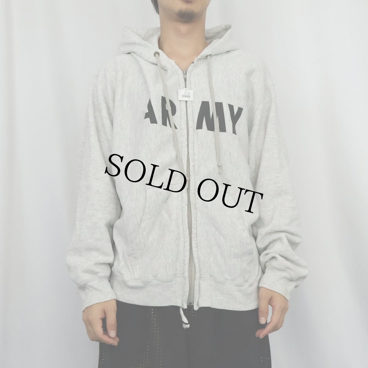 画像2: "ARMY" スウェットジップパーカー (2)