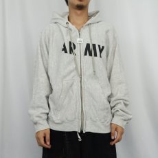 画像2: "ARMY" スウェットジップパーカー (2)
