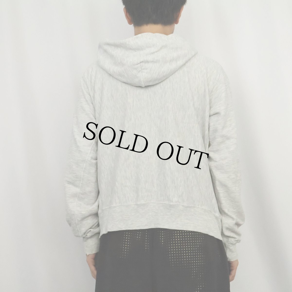 画像3: 80〜90's Champion 青刺繍タグ 中期 USA製 "ARMY" ワッペン付き スウェットジップパーカー M (3)