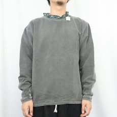 画像2: 90's alf USA製 チロリアンテープ モックネックスウェット S (2)