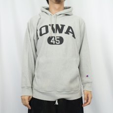 画像2: 2000's Champion REVERSE WEAVE "IOWA" プリントスウェットフーディー M (2)