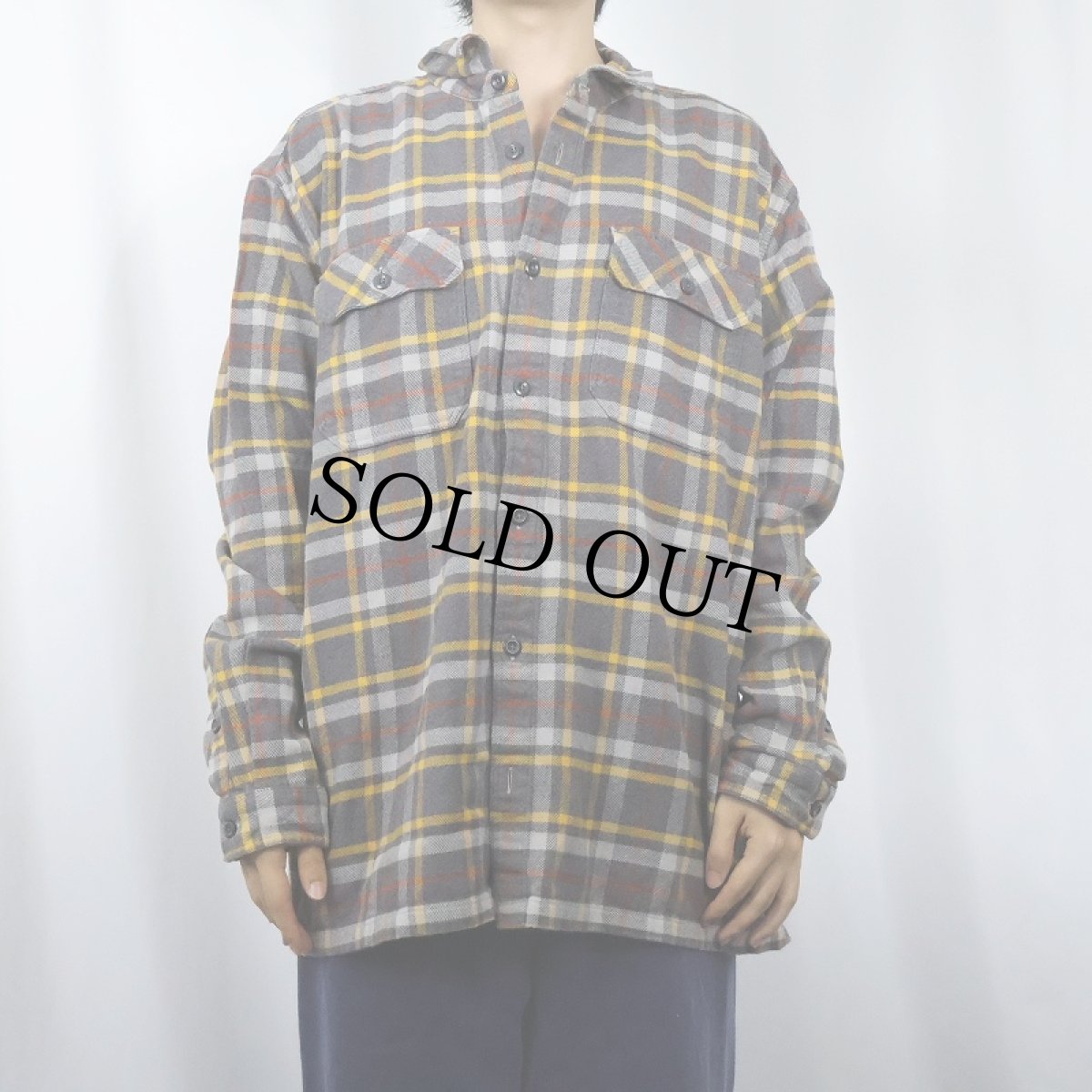 画像2: 2020AW Patagonia チェック柄 ヘビーネルシャツ XL (2)