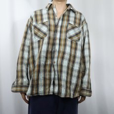 画像2: 80's BIG MAC USA製 チェック柄 ヘビーネルシャツ XL (2)