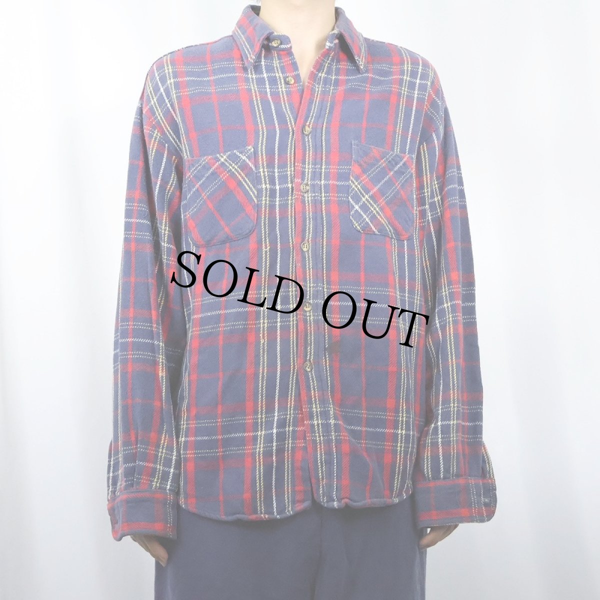 画像2: 80's BIG MAC チェック柄 ヘビーネルシャツ XL (2)