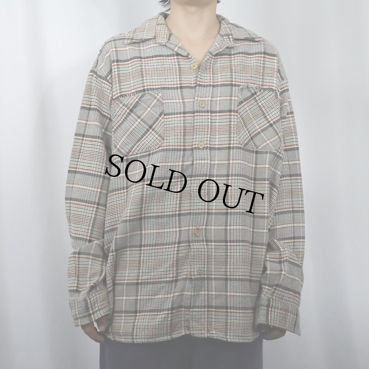 画像2: 70's BIG MAC チェック柄 ヘビーネルシャツ XL (2)