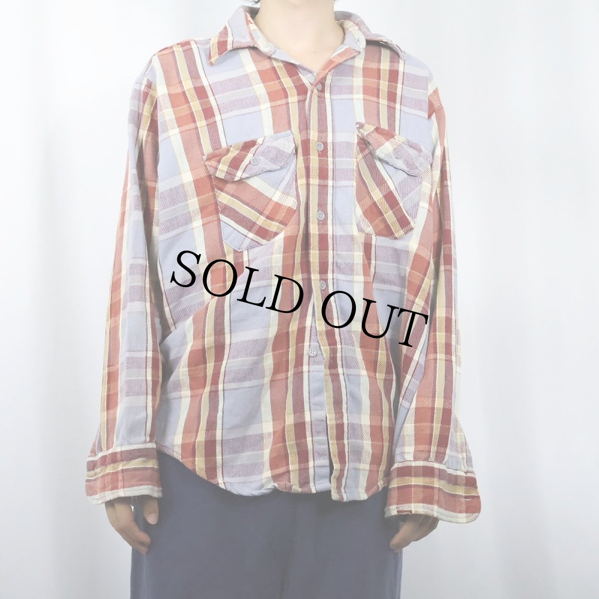 画像2: 80's Frostproof USA製 チェック柄 ヘビーネルシャツ XL (2)