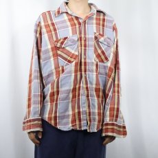 画像2: 80's Frostproof USA製 チェック柄 ヘビーネルシャツ XL (2)