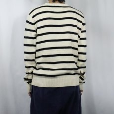 画像3: POLO Ralph Lauren ボーダー柄 コットンニットセーター M (3)