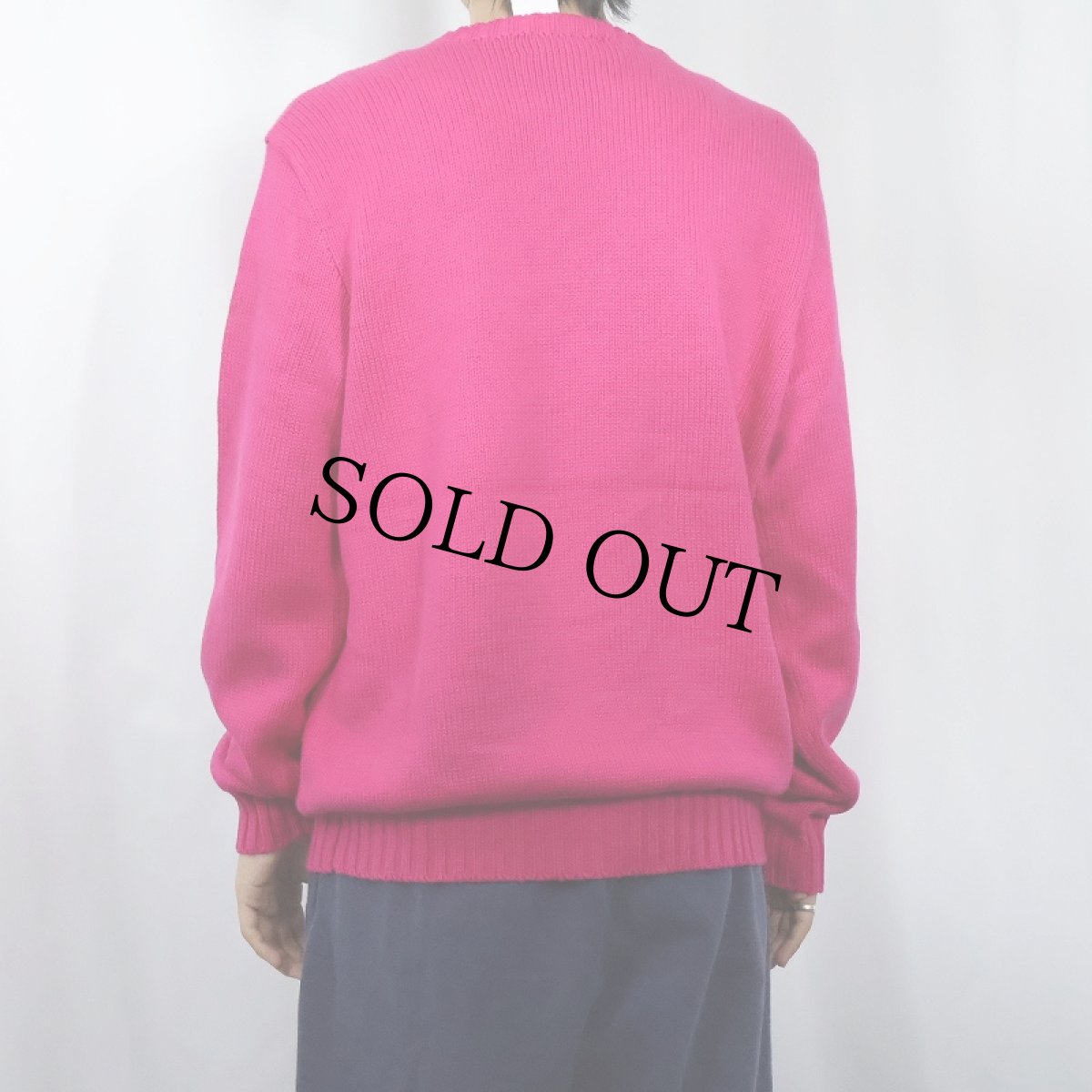 画像3: POLO Ralph Lauren ロゴ刺繍 コットンニットセーター M (3)